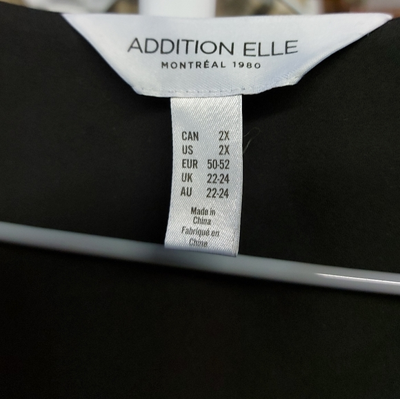 Additional Elle Black Blouse 2x Plus Size Dressy or Casual - Picture 3 of 7